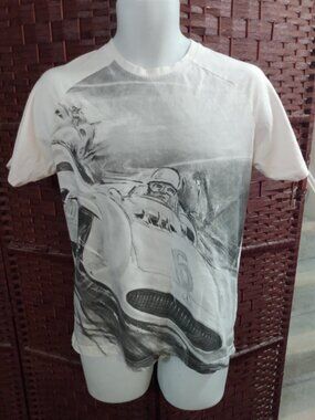 Mercedes-Benz All Over print T shirt Retro Car Racing Medium
